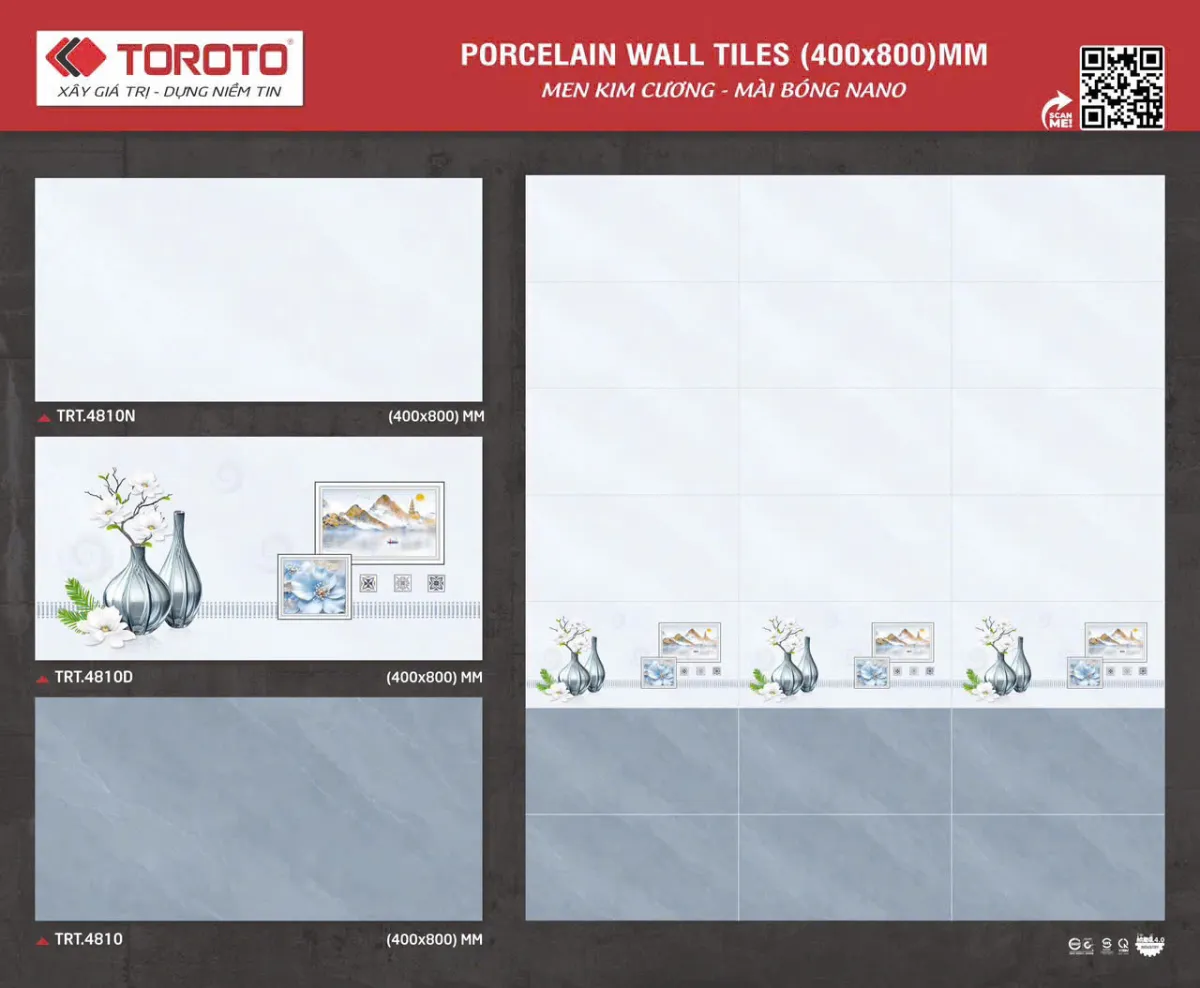 Gạch Ốp Tường 40x80cm đậm-nhạt-5803