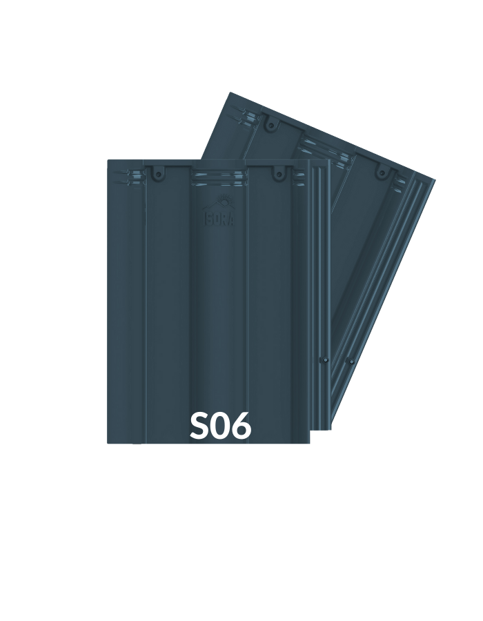 Ngói màu sóng xanh đen isora S06-2832