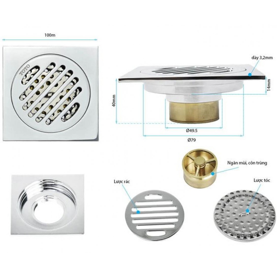 Phễu thoát nước sàn TOTO TVBA407-3064