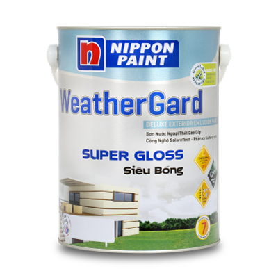 Sơn nước Nippon WEATHERGARD ngoại thất Siêu bóng 5 Lít-2595